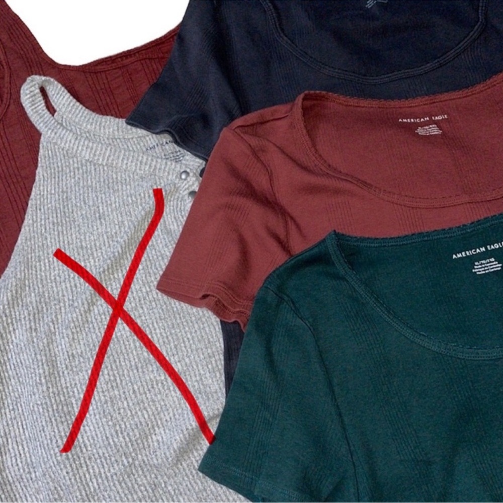 American Eagle Outfitters Multi-Color T-Shirts Bundle, Size XL